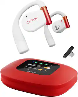 Cleer - ARC 3 Gaming Earbuds – Open-Ear, Low Latency, Dolby & Snapdragon Sound, 50Hr Battery, USB-C Dongle - White