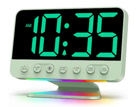 AM 10:35
2S TIME SET
ALARM SET
ALARM SOUND
ALARM VOL
HOUR 12H/24H
MIN AL ON/OFF
LIGHT DIM