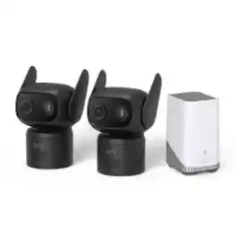 eufy - Wired Cam C31(2 Pack) & Homebase S380,360 Coverage PTZ,Dual Antenna,Color Night Vision,Local Storage