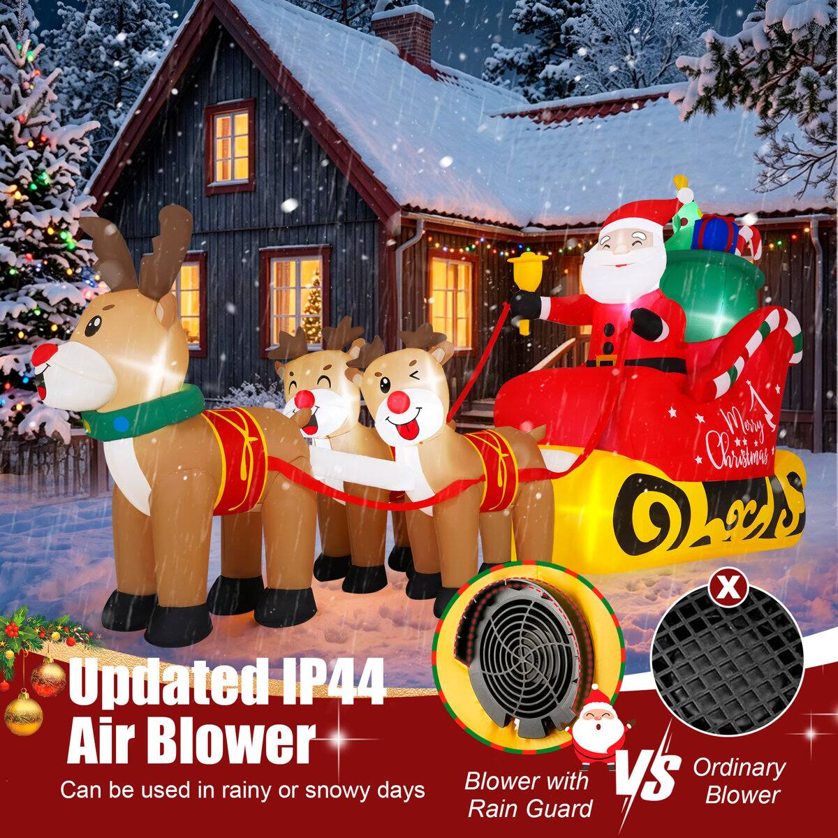 Updated IP44 Air Blower  
Can be used in rainy or snowy days  
Blower with Rain Guard vs Ordinary Blower