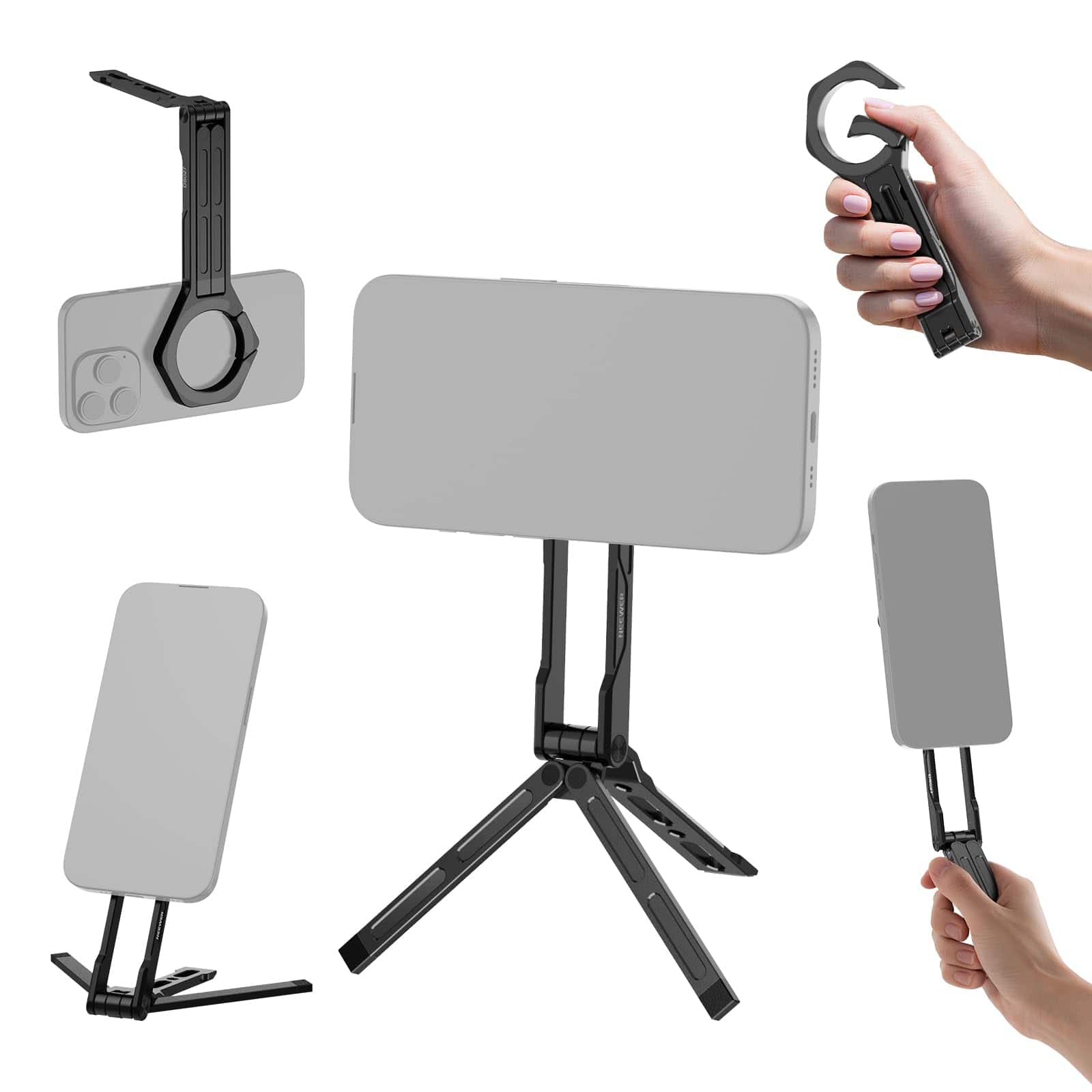Neewer - Magnetic Phone Tripod Stand with Quick Release - Black
