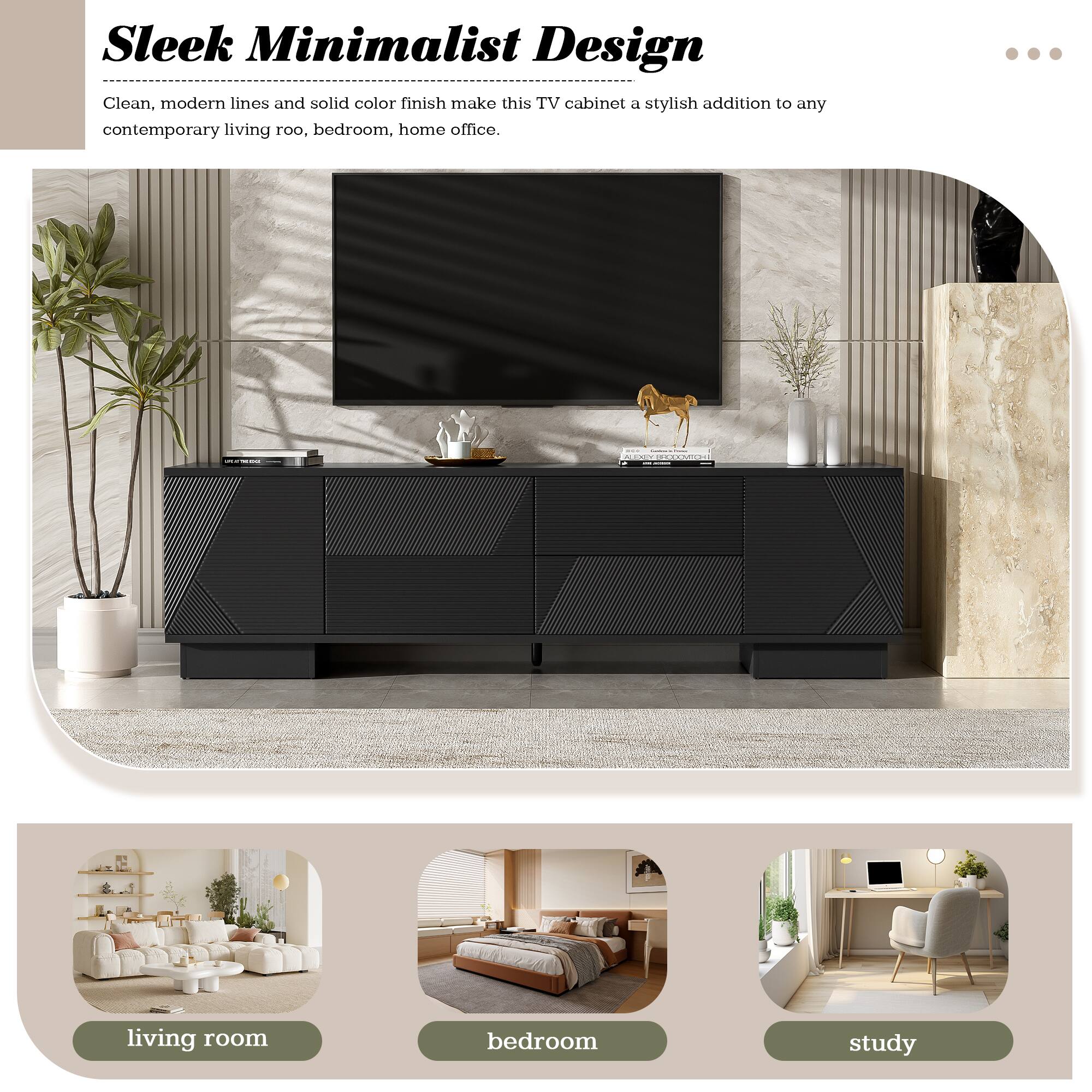 Sleek Minimalist Design

Clean, modern lines and solid color finish make this TV cabinet a stylish addition to any contemporary living room, bedroom, home office.

- living room
- bedroom
- study