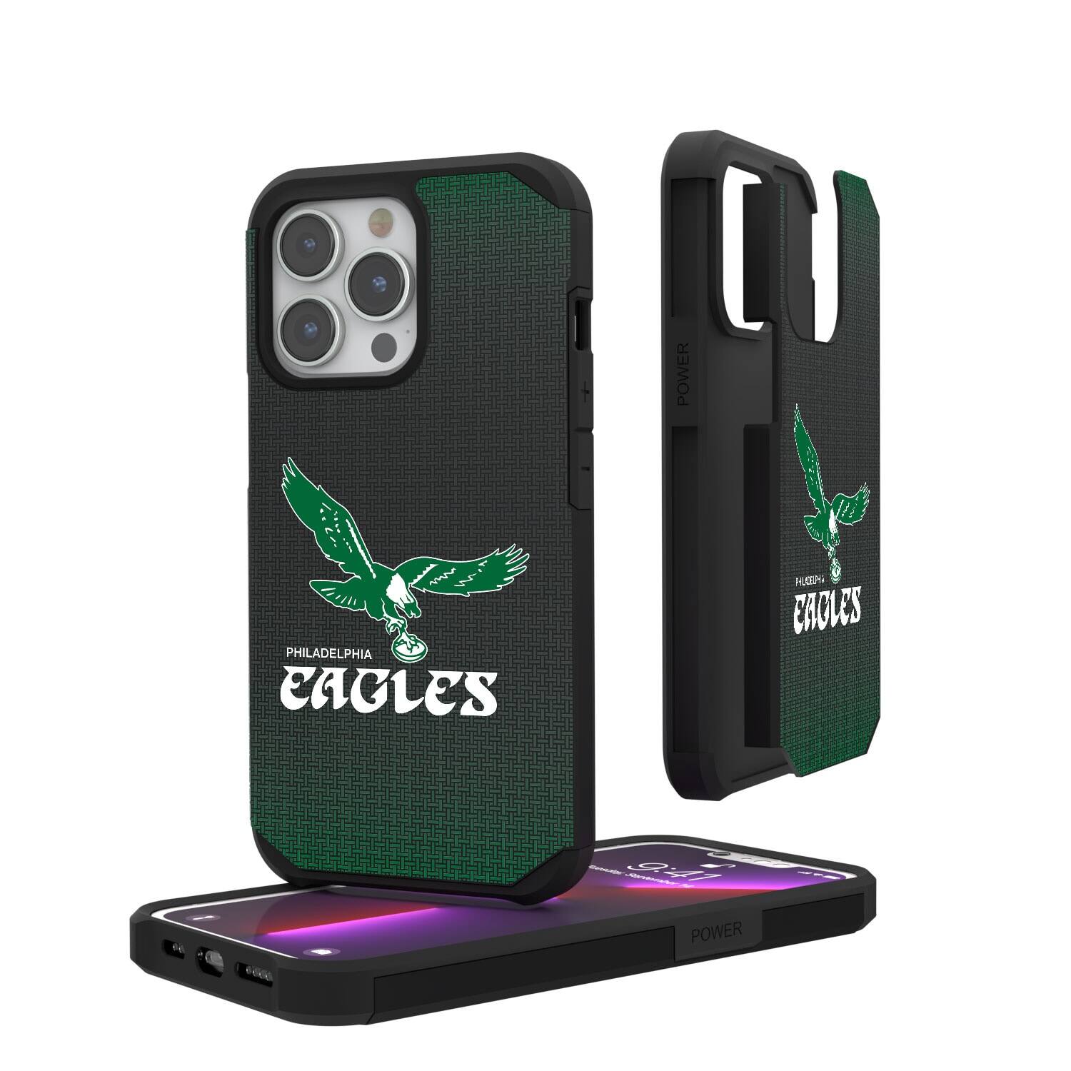 Keyscaper - NFL - Philadelphia Eagles Linen Logo iPhone Rugged Case - 15 Pro Max - Black price history on PriceWatchPro