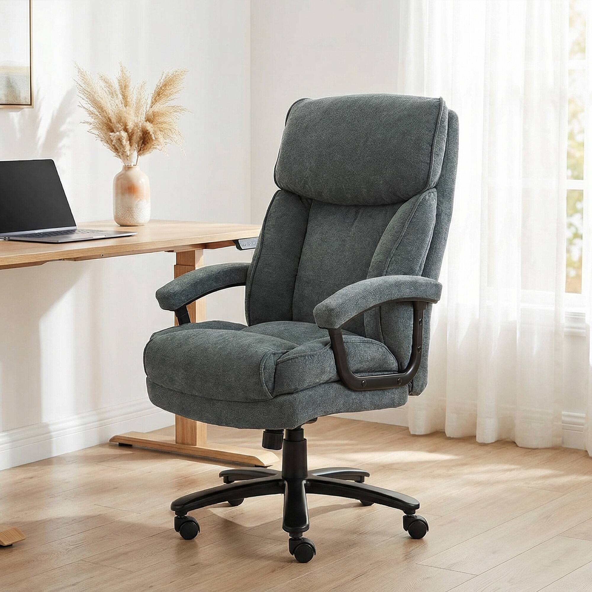 Alt View 1. Homcom - and Tall Executive Office Chair, Up to 450 lbs. Heavy Duty Desk Chair - Gray.