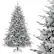 Alt View 19. Costway - 7 FT Flocked Christmas Tree with 8 Lighting Modes 350 Multi-Color LED Lights - Green/White.