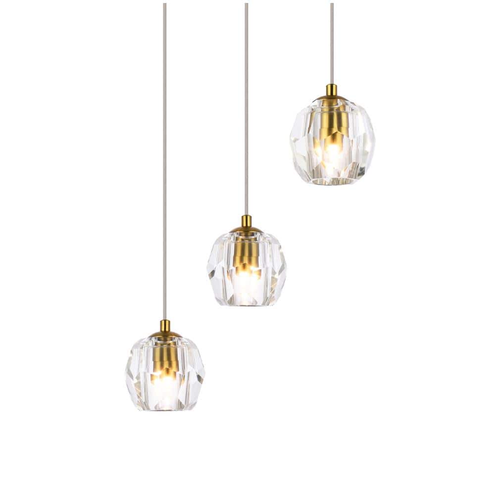 Elegant Lighting - Eren 3 lights pendant - Gold price history on PriceWatchPro
