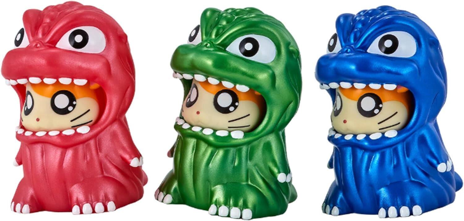 Angle. Bandai - Bandai - Godzilla x Hamtaro - Movie Monster Series - GODZIHAM-KUN Metallic Green Figure   - COLLECTIBLES - Multicolor.