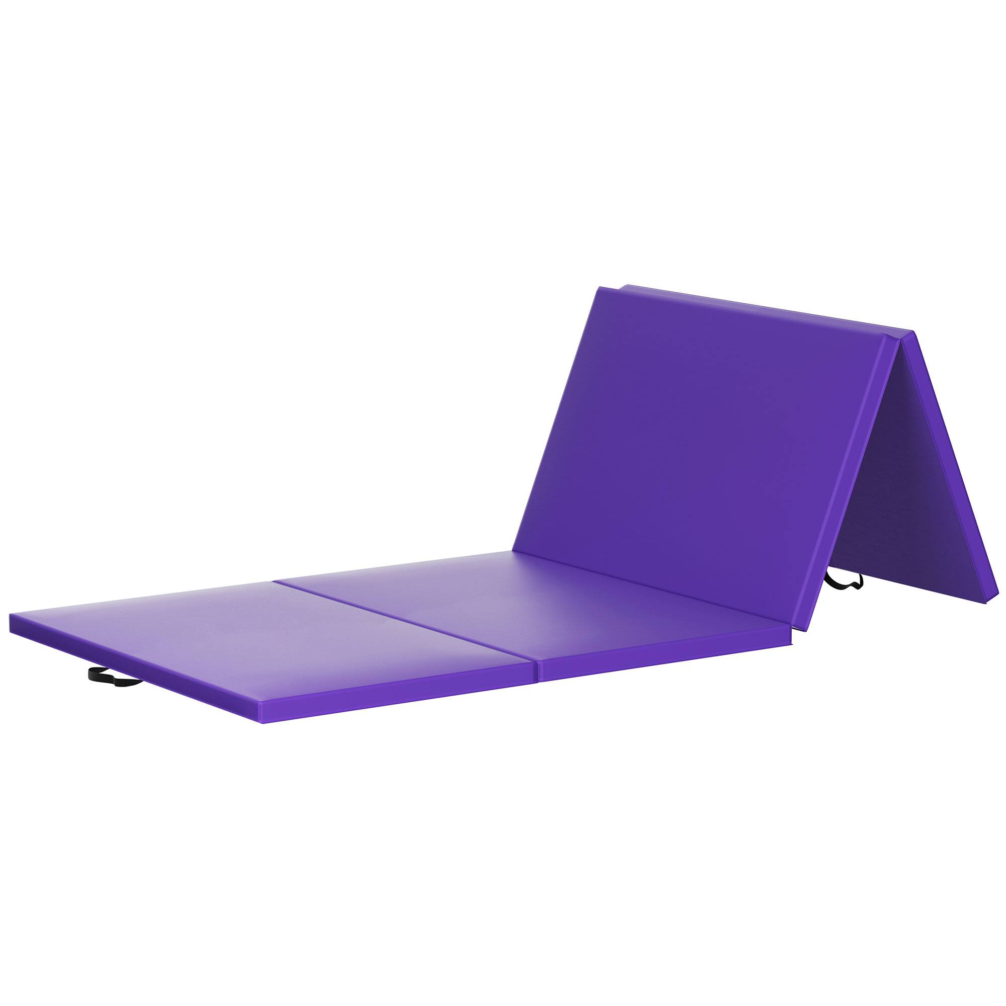 Alt View 8. BalanceFrom Fitness - BalanceFrom 4' x 8' x 2" All Purpose Folding Fitness Gymnastics Gym Mat, Purple - Purple.