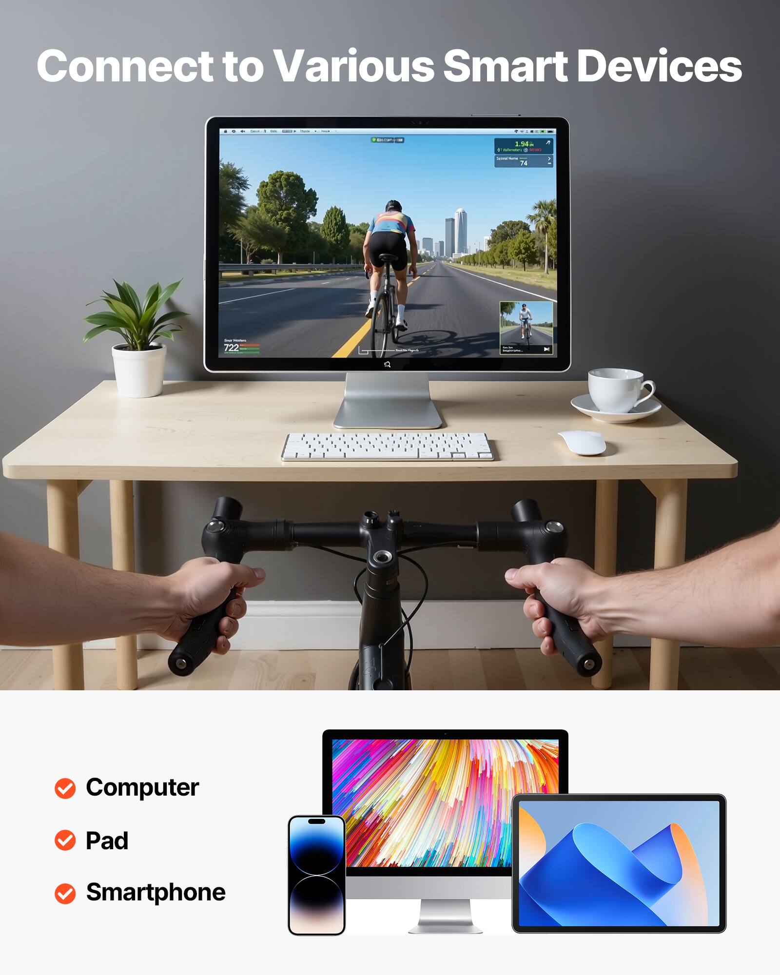 Connect to Various Smart Devices

- Computer
- Pad
- Smartphone