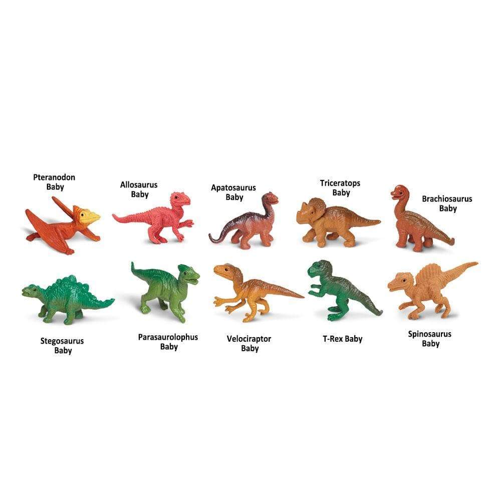 Pteranodon Baby  
Allosaurus Baby  
Apatosaurus Baby  
Triceratops Baby  
Brachiosaurus Baby  
Stegosaurus Baby  
Parasaurolophus Baby  
Velociraptor Baby  
T-Rex Baby  
Spinosaurus Baby