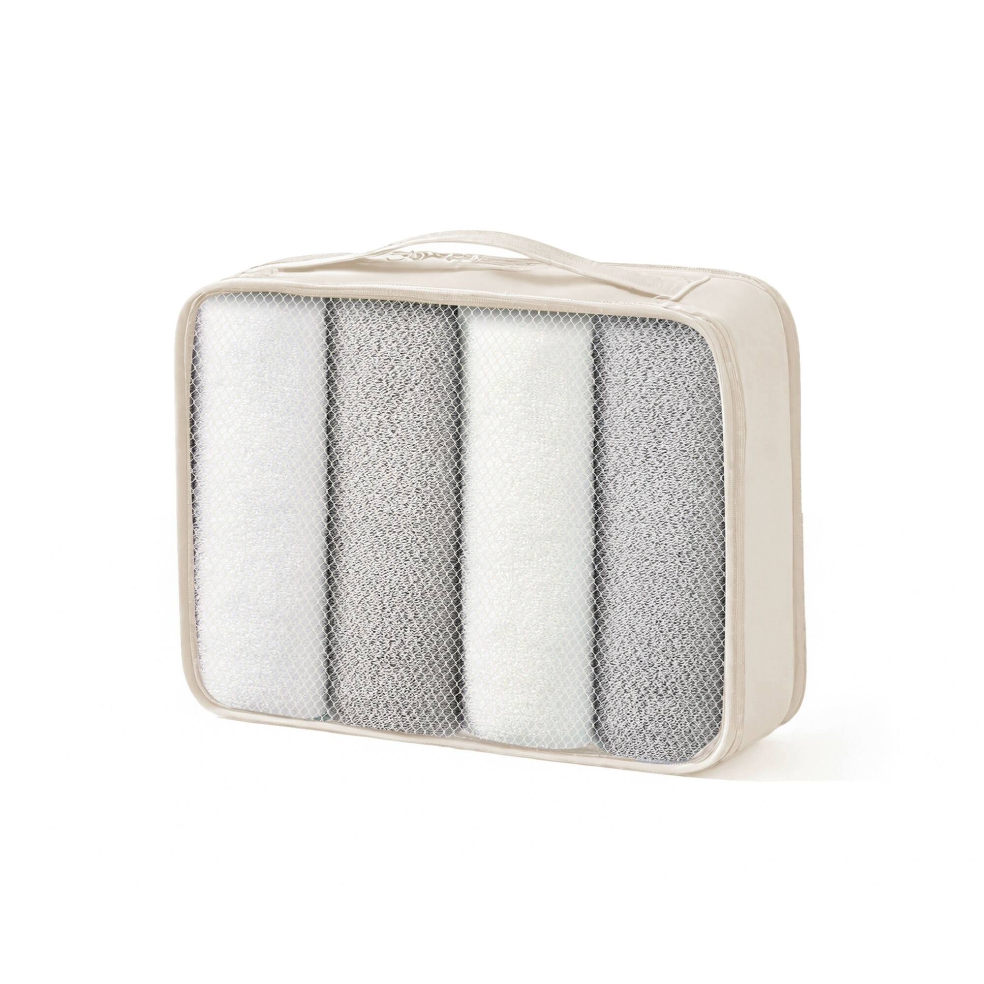 Alt View 5. ELEMENT ACE - 24-Inch Hardshell ABS Checked Spinner Suitcase with Packing Cubes, Lightweight Durable Travel Luggage - Inky Blue.