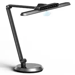 Honeywell - Dimmable Desk Lamp 1000LM for Home Office with Timer and Auto-sensin H9 Sunturalux Eye-Caring LED Desk Light - Black