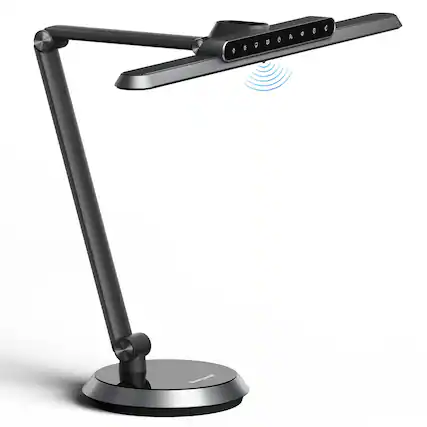 Front. Honeywell - Honeywell Dimmable Desk Lamp 1000LM for Home Office with Timer and Auto-sensin H9 Sunturalux Eye-Caring LED Desk Light - Black.