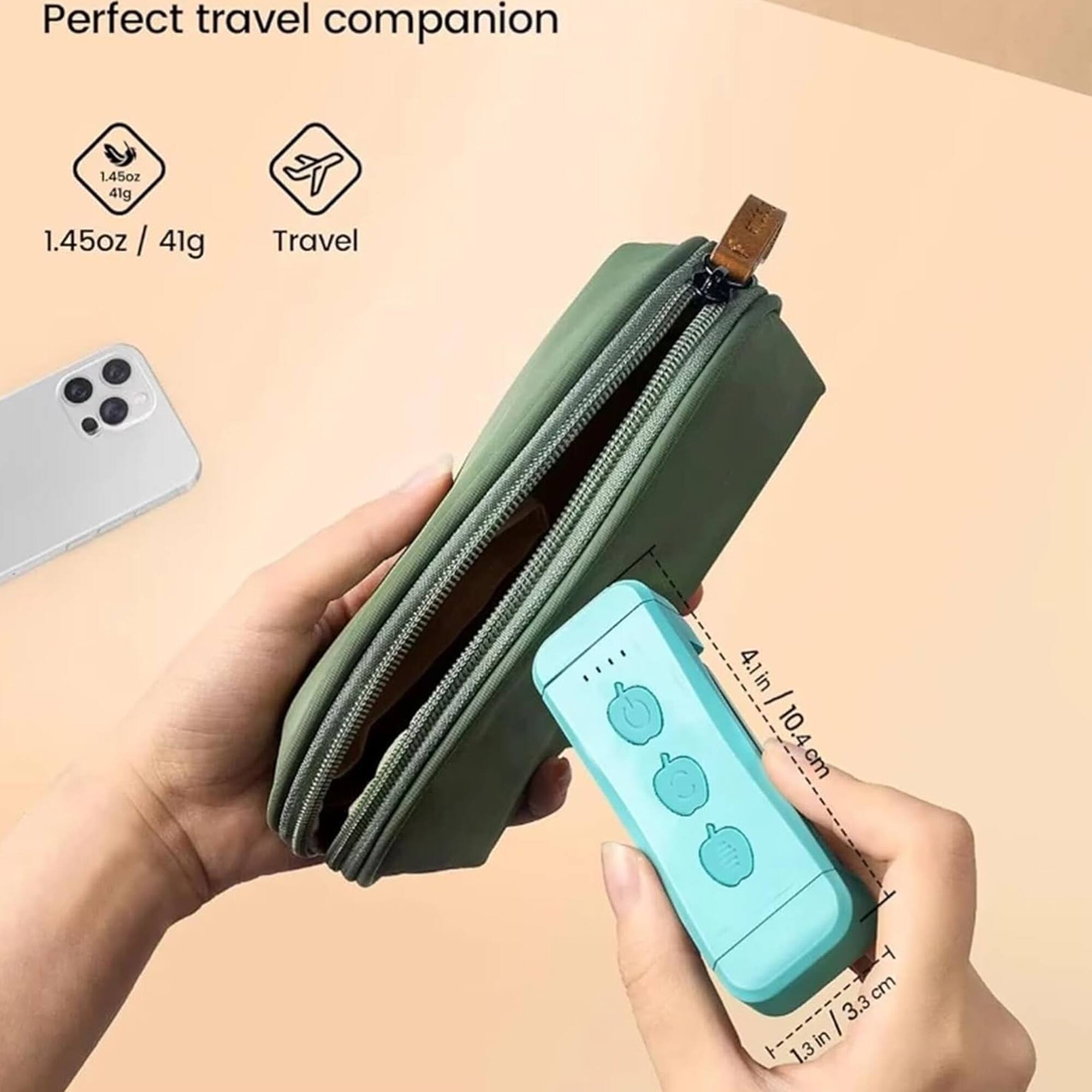 Perfect travel companion  
1.45oz / 41g  
Travel  
4.1in / 10.4cm  
1.3in / 3.3cm