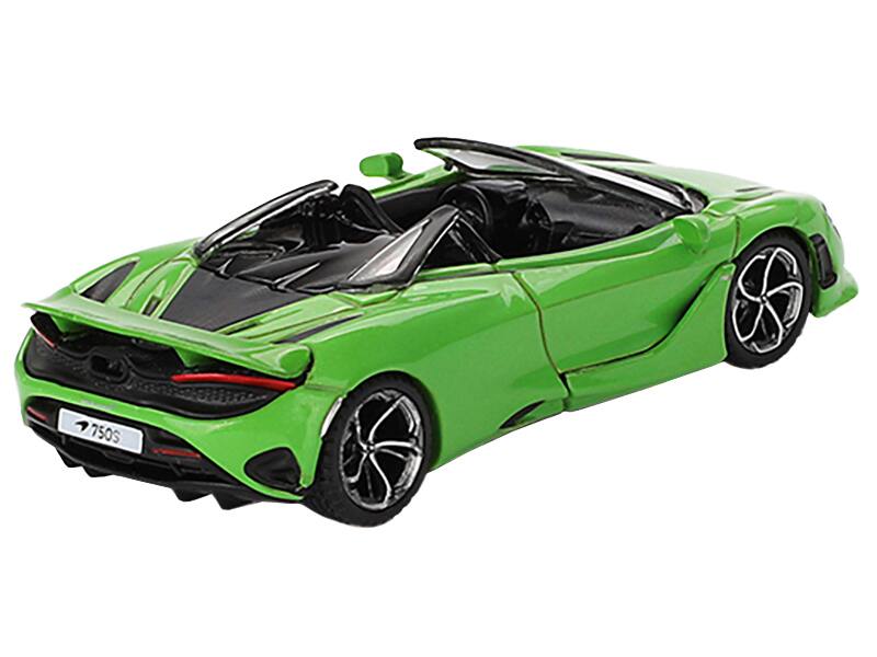 Left. Mini GT - McLaren 750S Spider Mantis Green Limited Edition 1/64 Diecast Model Car by Mini GT - Green.