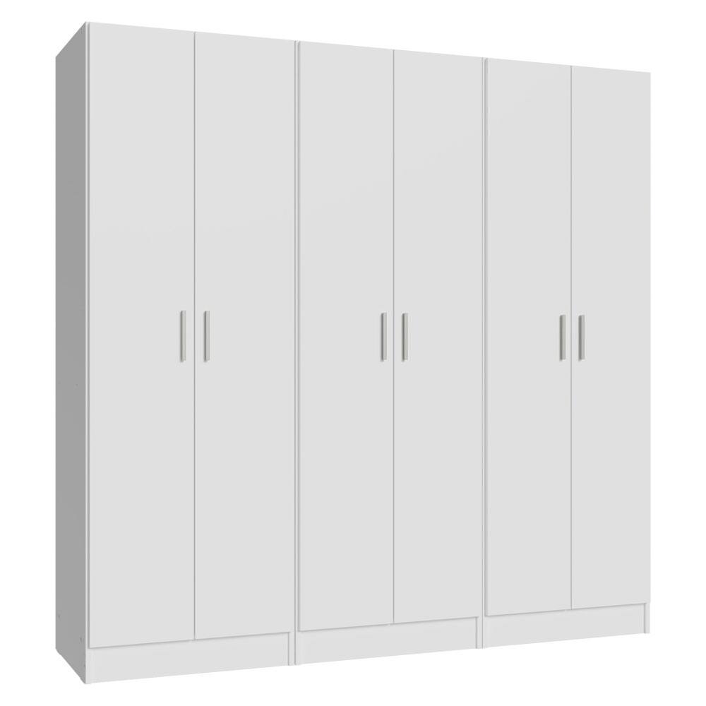 Angle. Madesa - Madesa Kitchen Pantry Set Storage Cabinet 6 Doors 12 Utility Shelves 70"L Organization Unit for Kitchen - White - White.