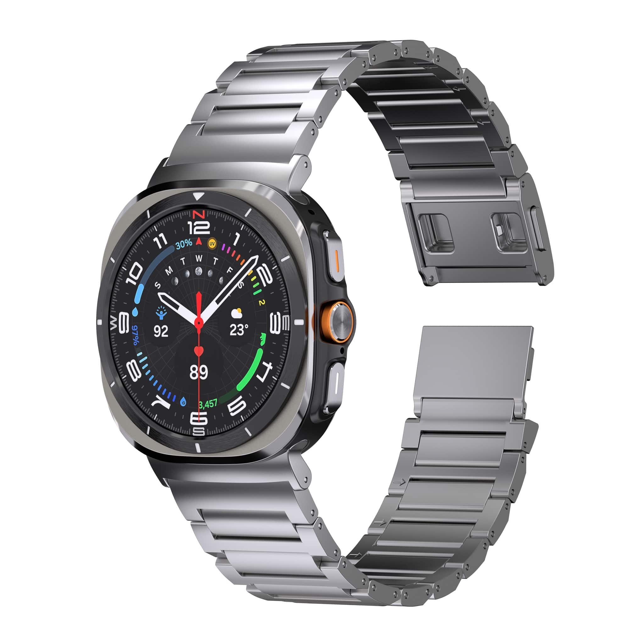 Ultra Supply Co - Titan G4 Titanium Band for Galaxy Watch Ultra 47mm - Gray