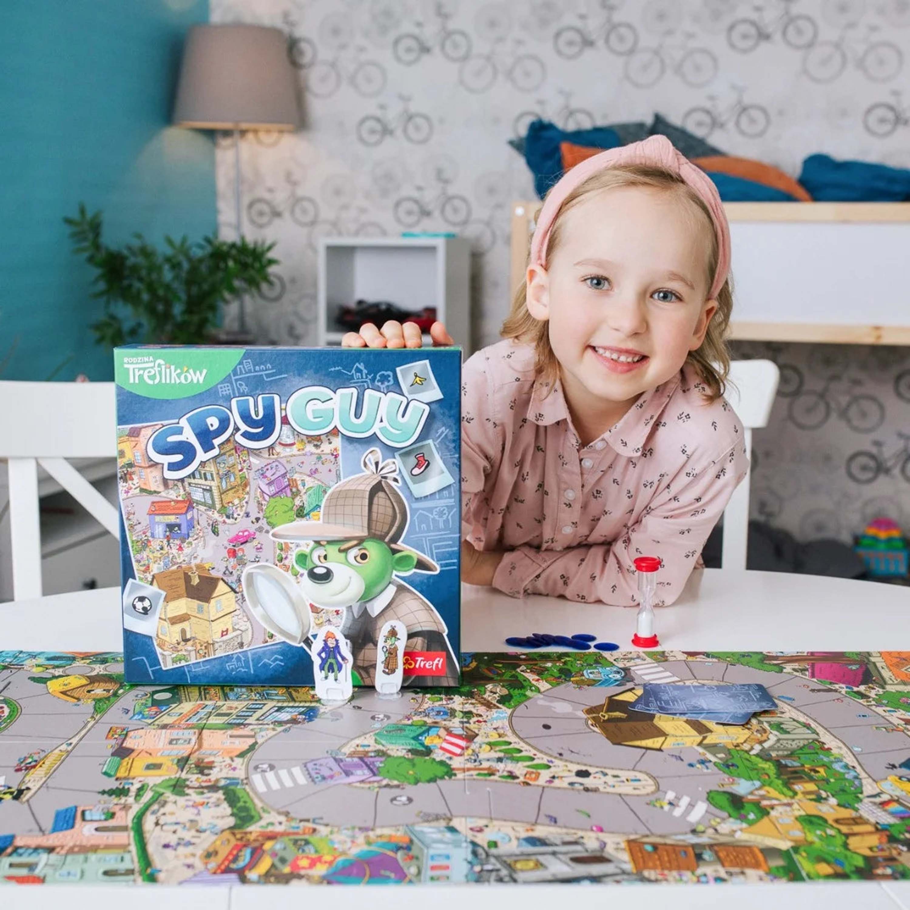 Sure! Here is the corrected and grouped text from the image:

- **Trefl** (on the game box)
- **Spy Guy** (on the game box)
- **Trefl** (on the game box)
- **Trefl** (on the game box)
- **Trefl** (on the game box)
- **Trefl** (on the game box)
- **Trefl** (on the game box)
- **Trefl** (on the game box)
- **Trefl** (on the game box)
- **Trefl** (on the game box)
- **Trefl** (on the game box)
- **Trefl** (on the game box)
- **Trefl** (on the game box)
- **Trefl** (on the game box)
- **Trefl** (on the game box)
- **Trefl** (on the game box)
- **Trefl** (on the game box)
- **Trefl** (on the game box)
- **Trefl** (on the game box)
- **Trefl** (on the game box)
- **Tref