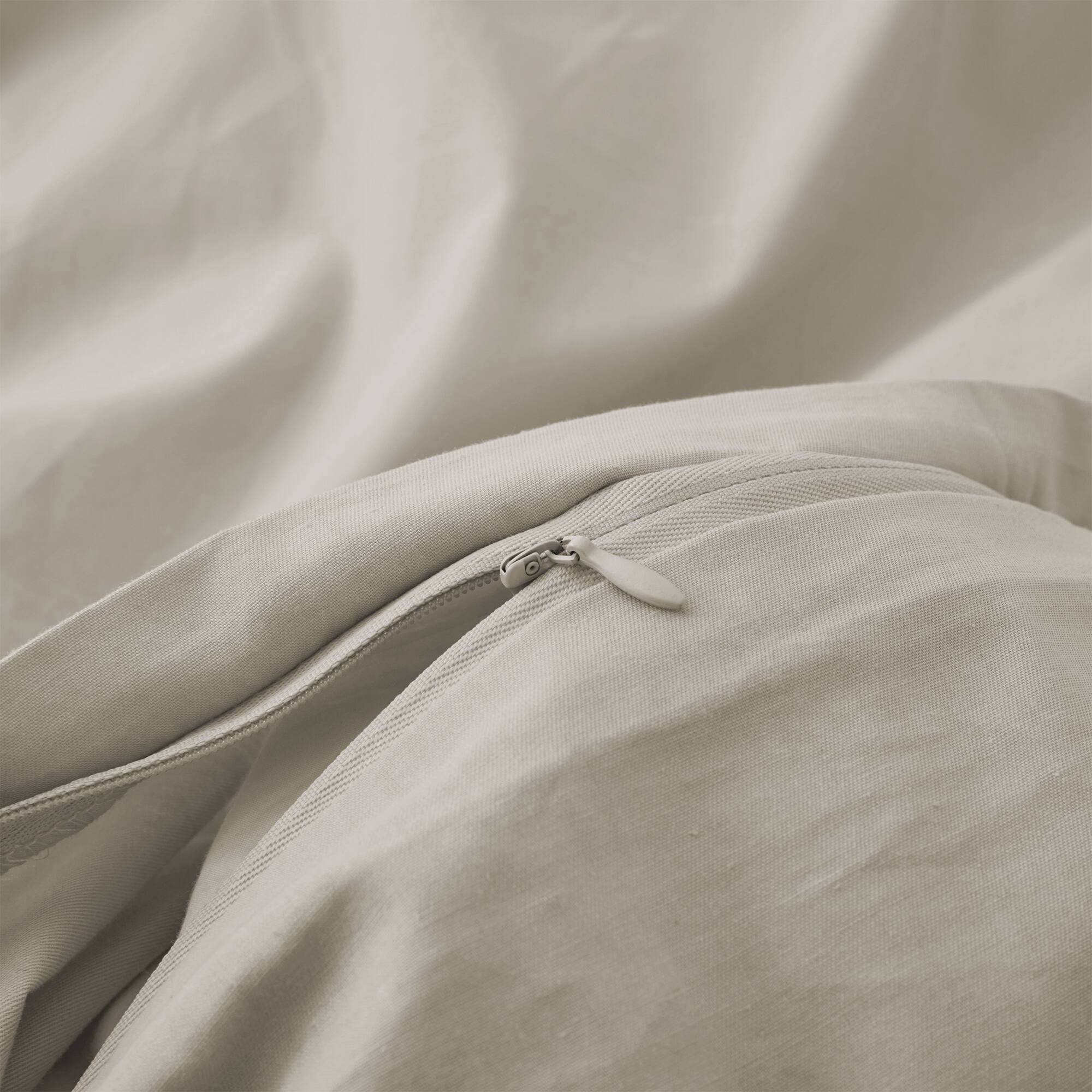 Back. Peace Nest - Peace Nest All Season 100% Cotton Soft and Breathable Duvet Cover Set, Khaki, Full/Queen - Khaki.