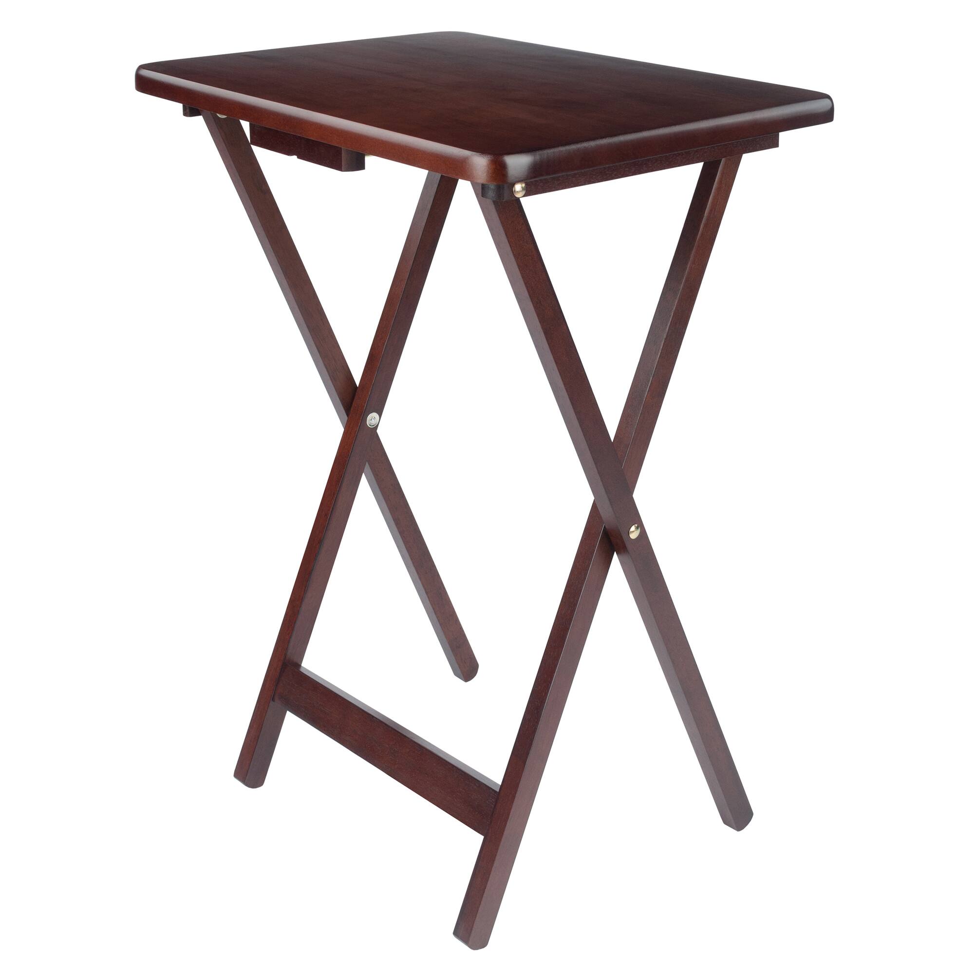Alt View 6. Winsome Wood - Alex 4-Pc Snack Tables - Walnut.