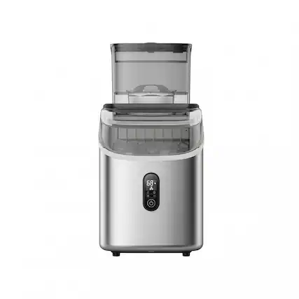 Front. Magic Chef - 33 lb. Countertop Ice Maker with Built-in Filter in Stainless - Stainless Steel.