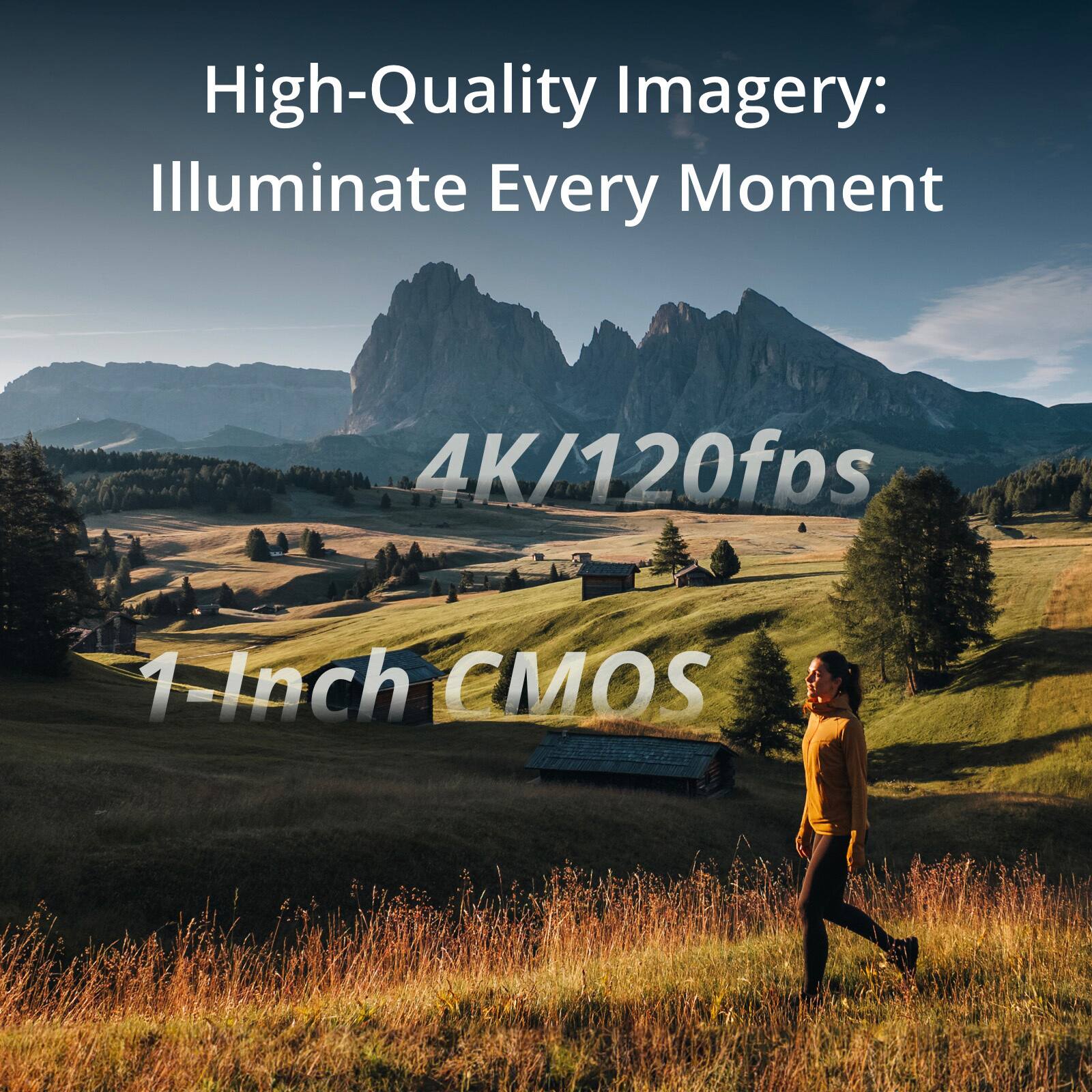 High-Quality Imagery:  
Illuminate Every Moment  
4K/120fps  
1-Inch CMOS