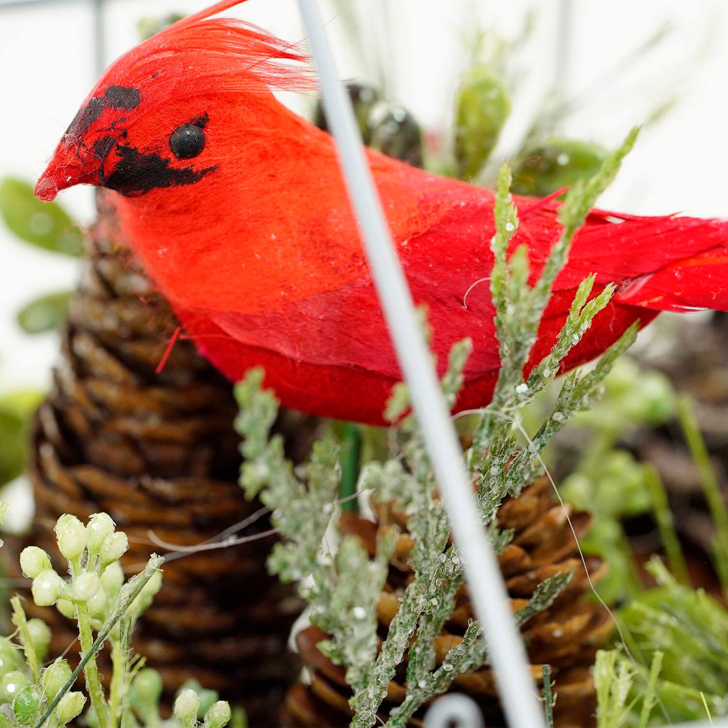 Alt View 2. Northlight - Cardinal Boxwood Artificial Christmas Greenhouse Arrangement - 9" - Red and Green - Red.