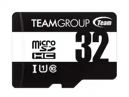 Team Group - Team 32GB microSDHC UHS-I/U1 Class 10 Memory Card with Adapter, Speed Up to 100MB/s (TUSDH32GCL10U03)
