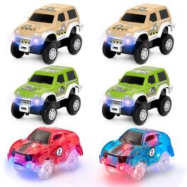 JitteryGit - 6 Piece Battery Power Toy Race Car Truck Jeep Set