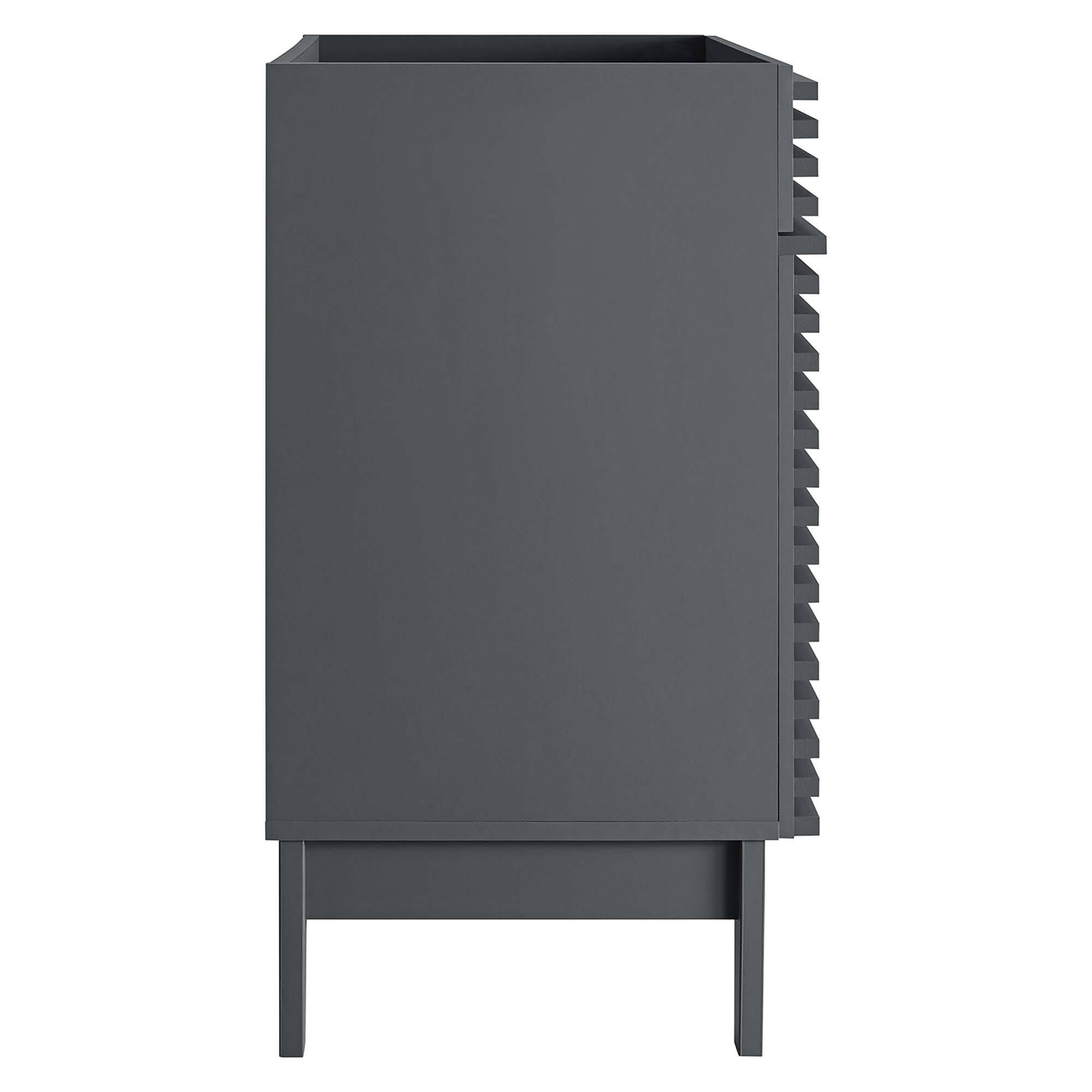 Alt View 1. Modway - Render 30" and 36" Bathroom Cabinets Basin Not Included - Gray.