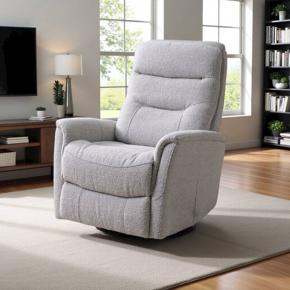 Back. Starlight Canyon Home - Bloke Cotton Recliner Nursery Glider – Elegant Boucle Chairs for Comfort - Beige.
