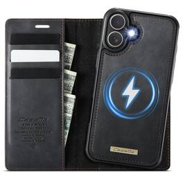 Dteck - for iPhone 16 Plus Detachable Wallet Case, 2 in 1 PU Leather Flip Folio Case with RFID Blocking Phone Cover - Black