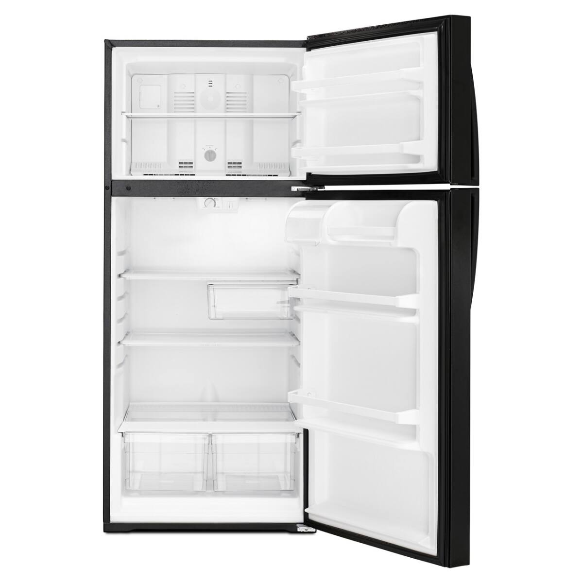 Angle. Whirlpool - Whirlpool - 14.3 Cu. Ft. Top-Freezer Refrigerator - Black - Black.