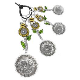 Ganz - Colorful Bumble Bee Zinc Metal Measuring Spoons 4 Piece Set - Silver