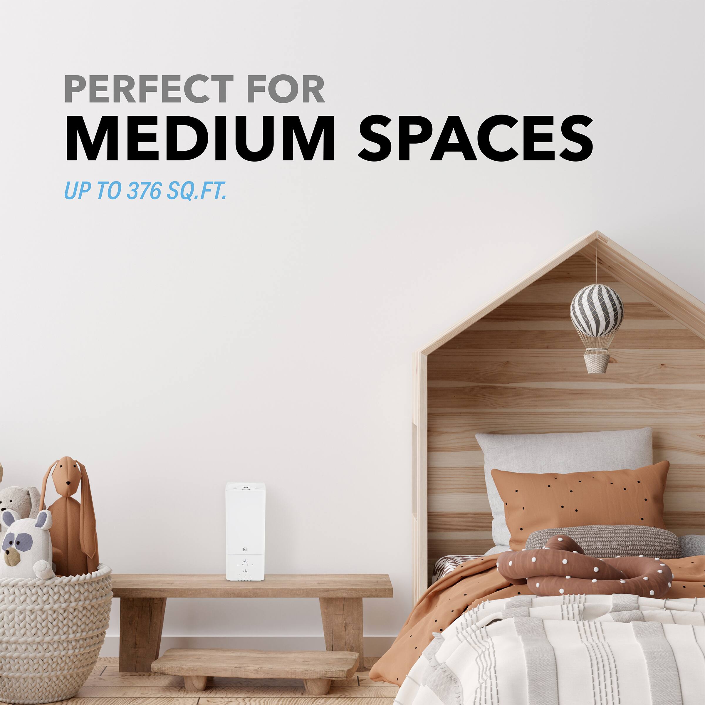 PERFECT FOR MEDIUM SPACES UP TO 376 SQ.FT.