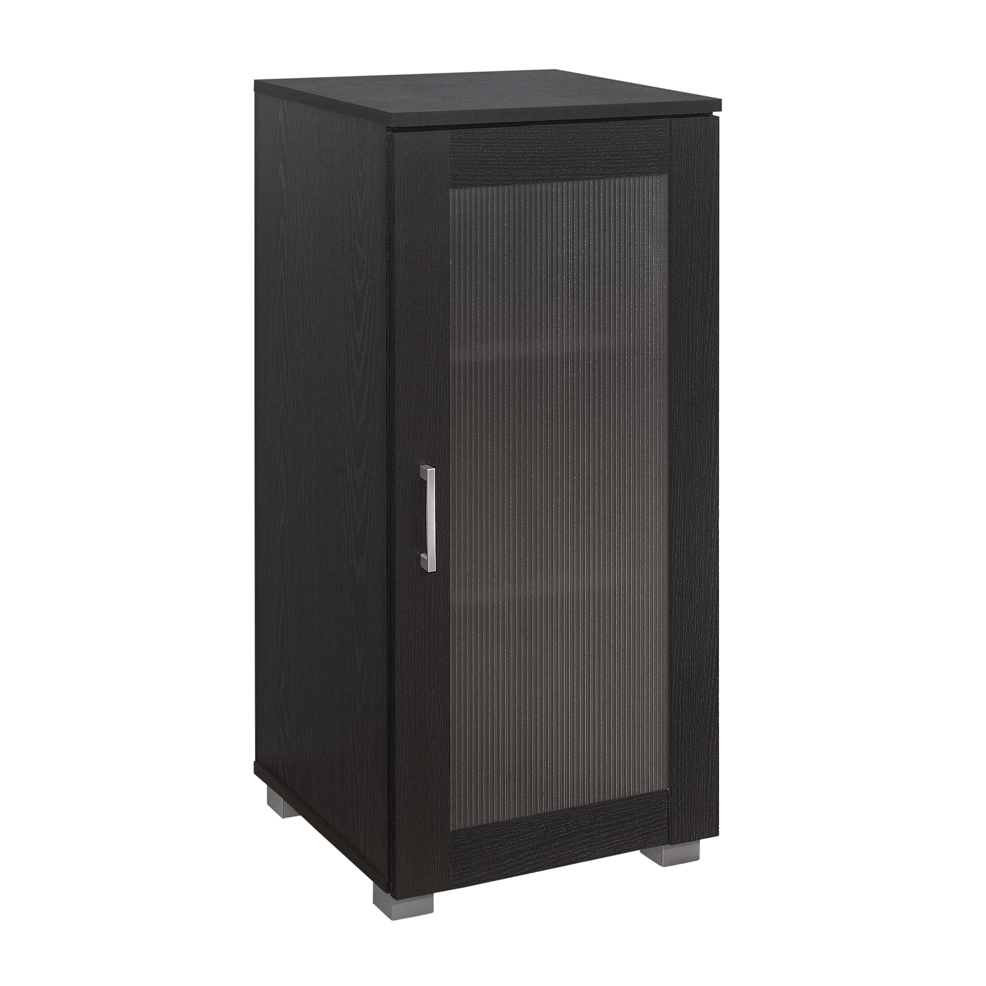 Back. Kings Brand Furniture - Kings Brand Furniture Accent Buffet Curio Storage Cabinet with Glass Door - Black.