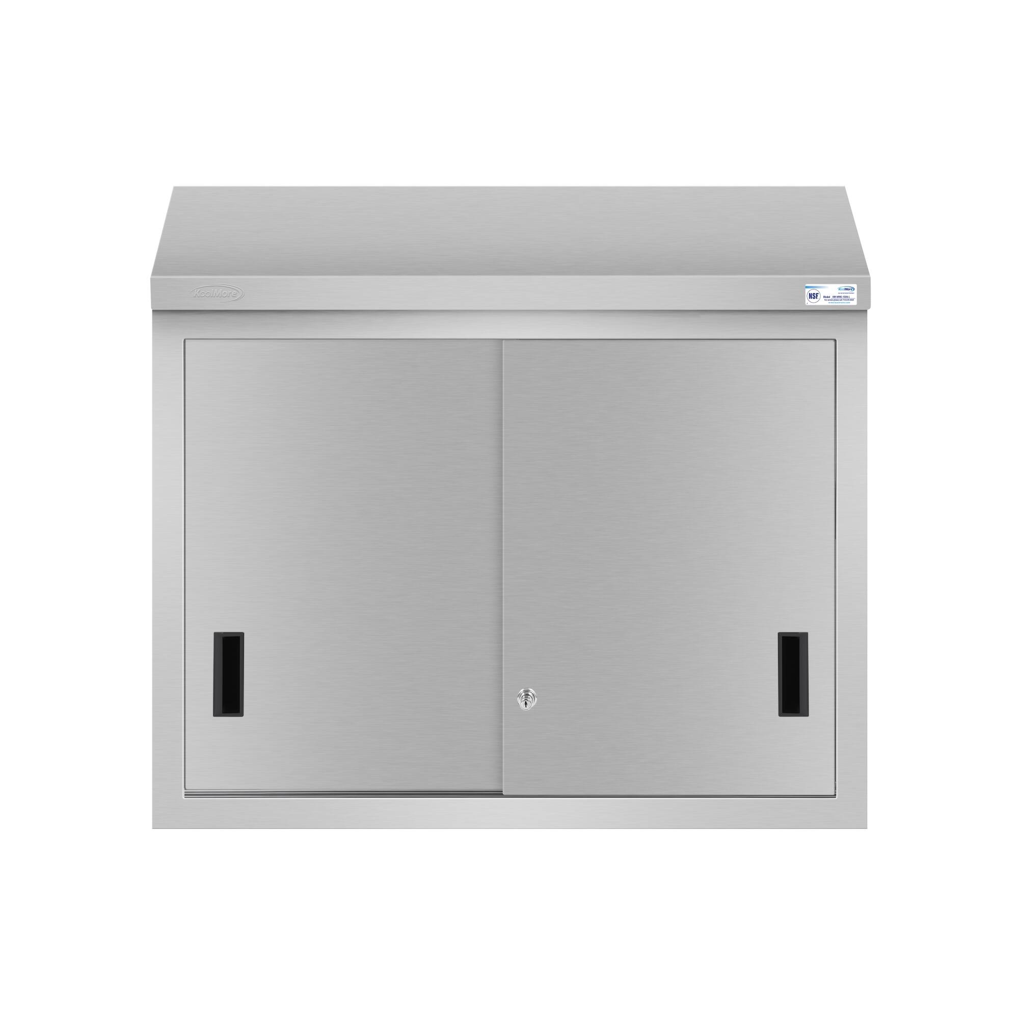 Koolmore - 36 Inch Commercial Wall Cabinet with Sliding Doors 15 x 48 NSF - Stainless Steel