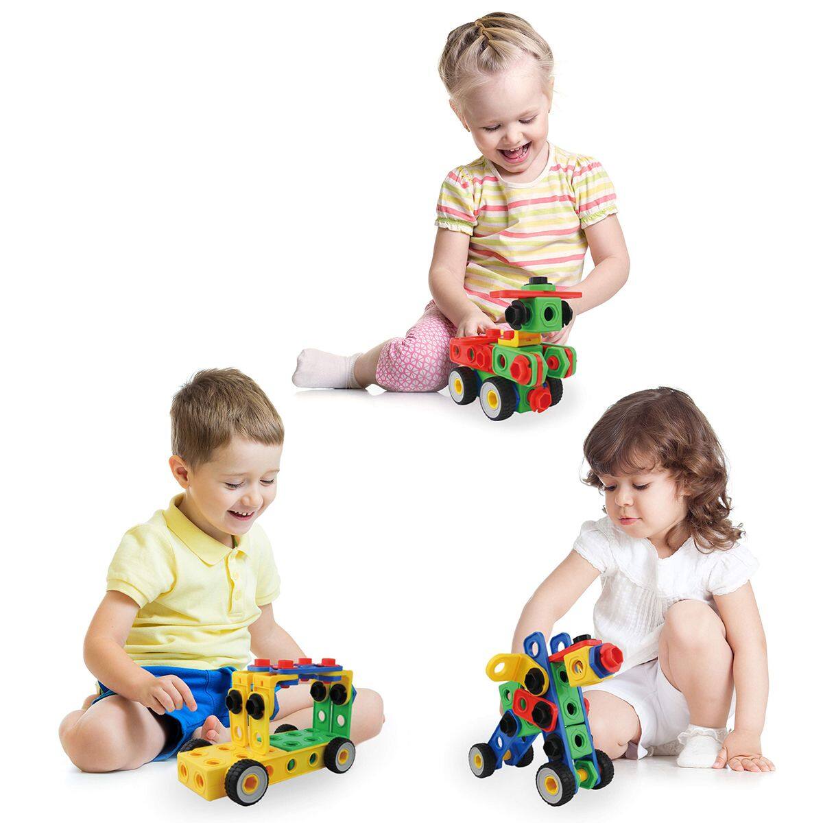 Alt View 2. PicassoTiles - Picassotiles 105 PC Construction Building Engineering Set, STEM Toy, Learning Toy for Kids Ages 3+.