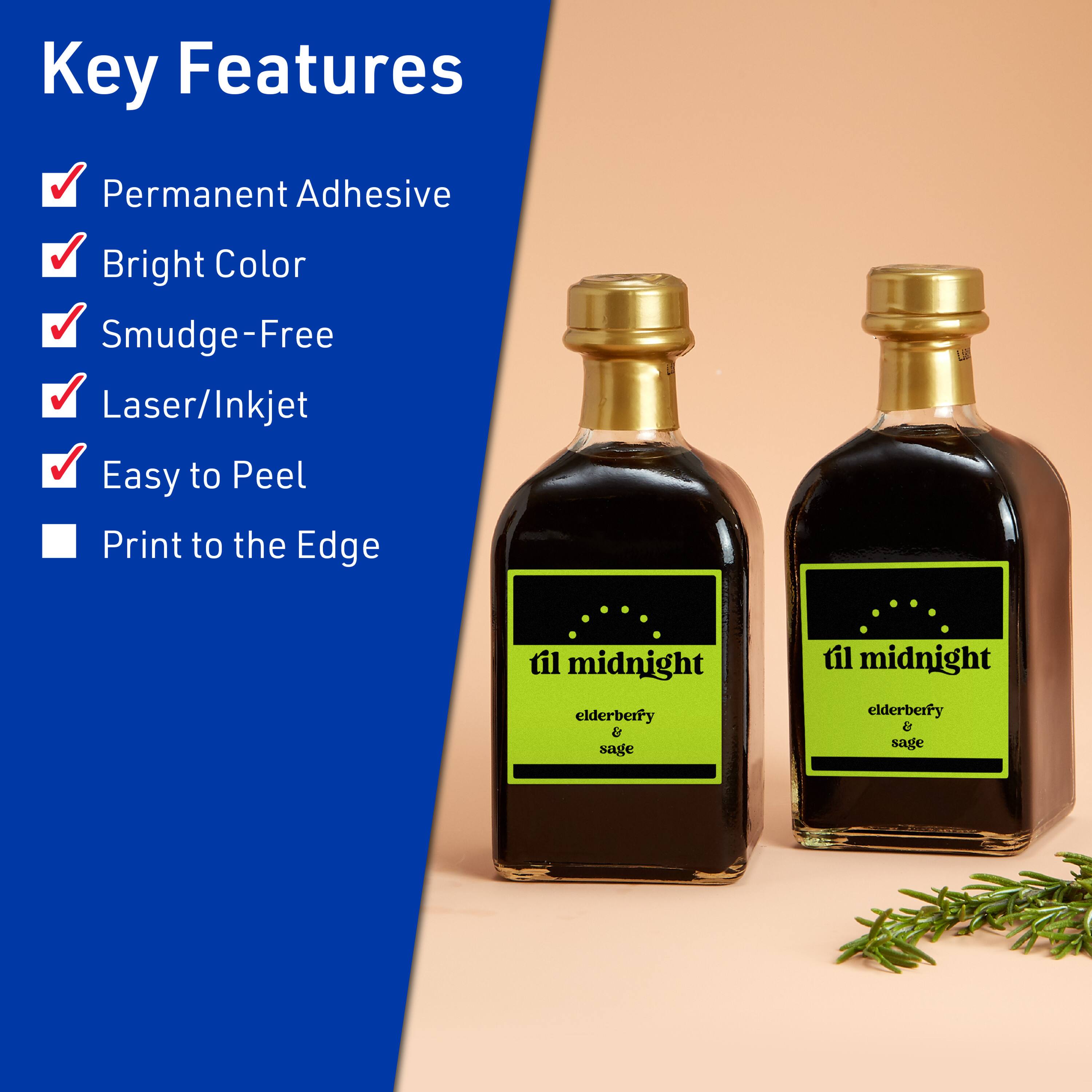 Key Features

- Permanent Adhesive
- Bright Color
- Smudge-Free
- Laser/Inkjet
- Easy to Peel
- Print to the Edge

til midnight elderberry & sage