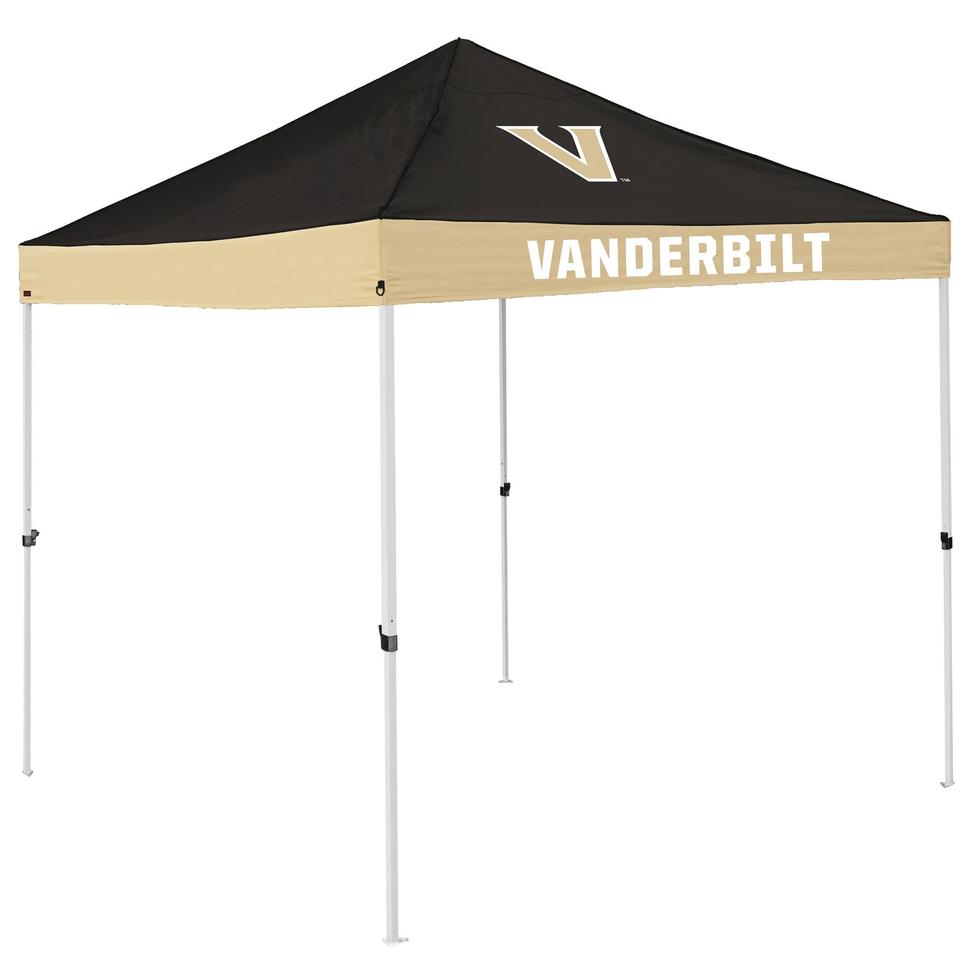 Front. Logo Brands - Vanderbilt Commodores 9' x 9' Economy Tailgate Canopy Tent - Multicolor.