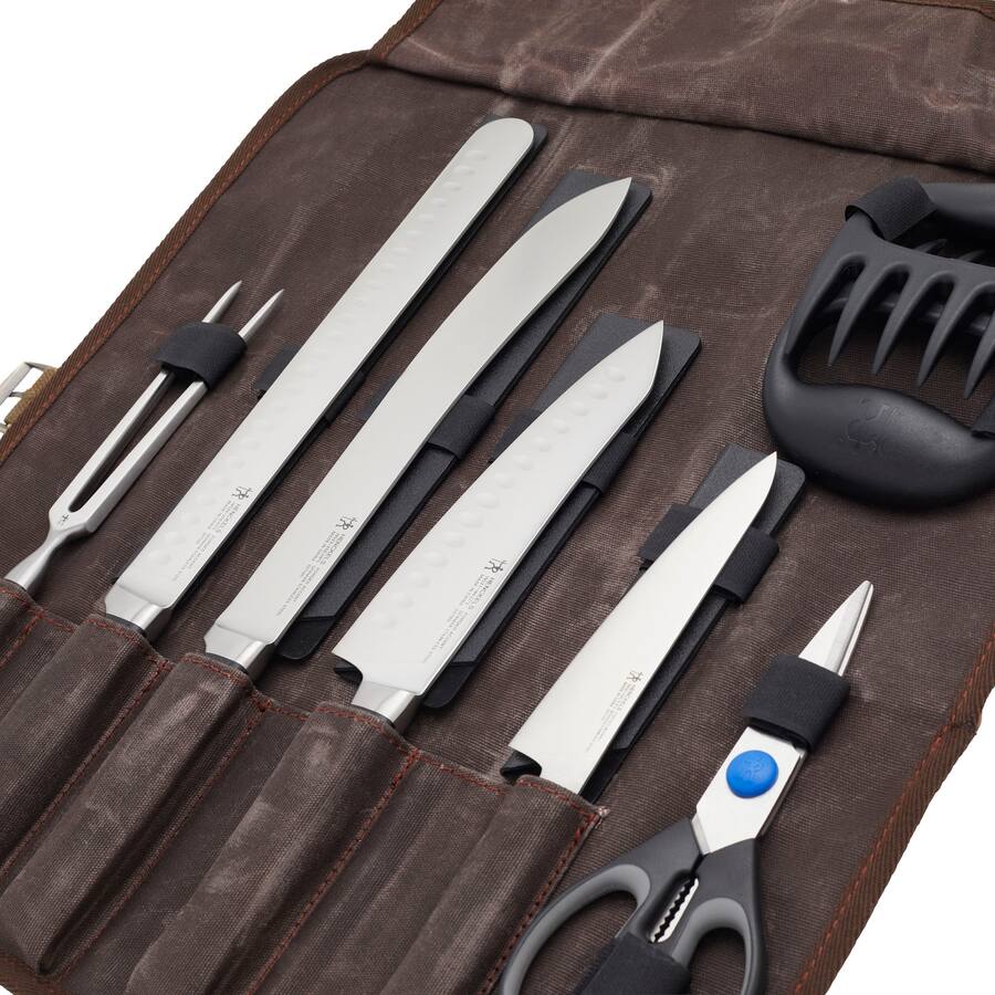Barbeques Tools Henckels Forged Accent 9 pc Barbecue Carving Tool Set Brown 1022813 ...
