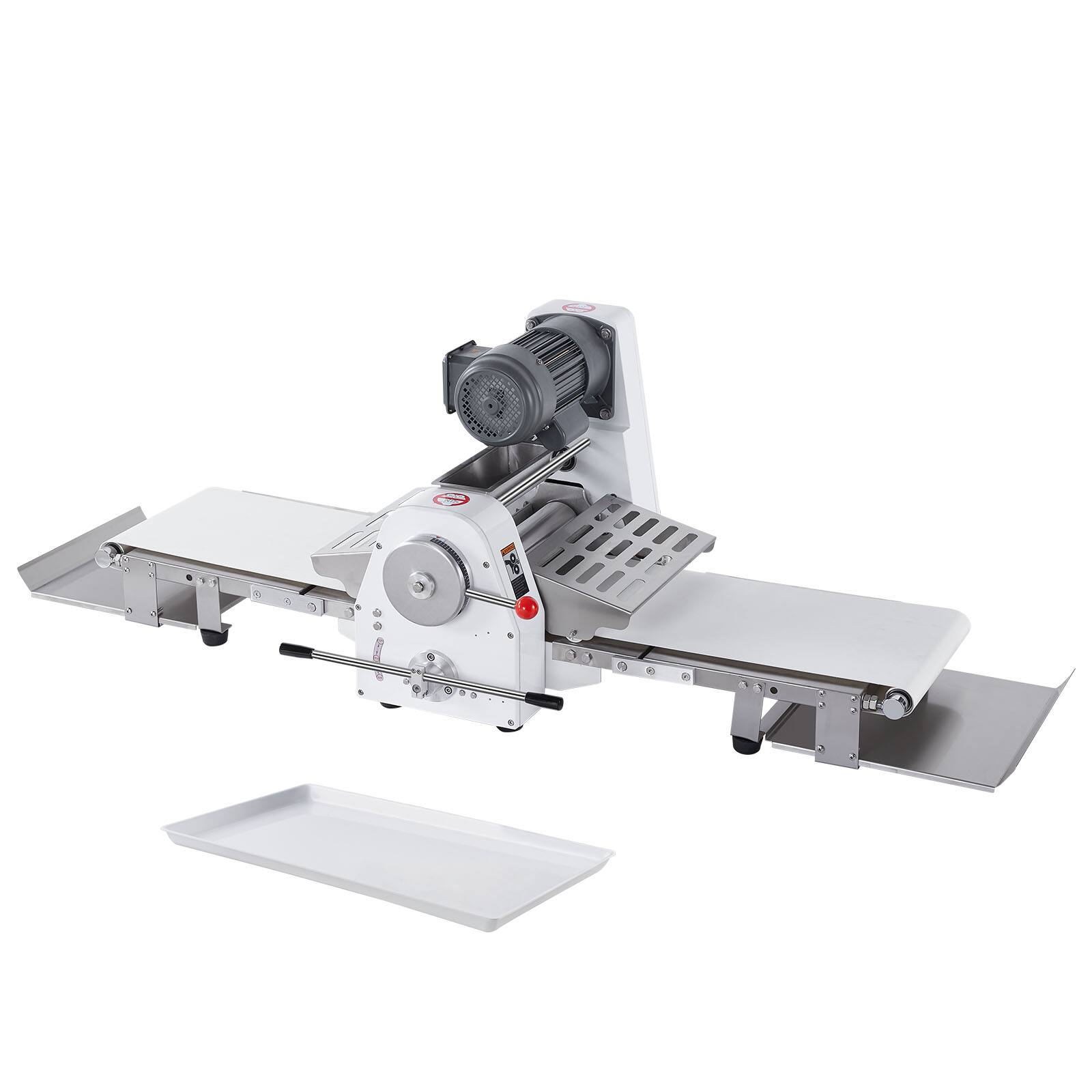 Alt View 5. VEVOR - Commercial Dough Sheeter Machine, 15.7-Inch Reversible Puff Pastry Sheeter and Fondant Roller, Electric Dough Roller - Silver.