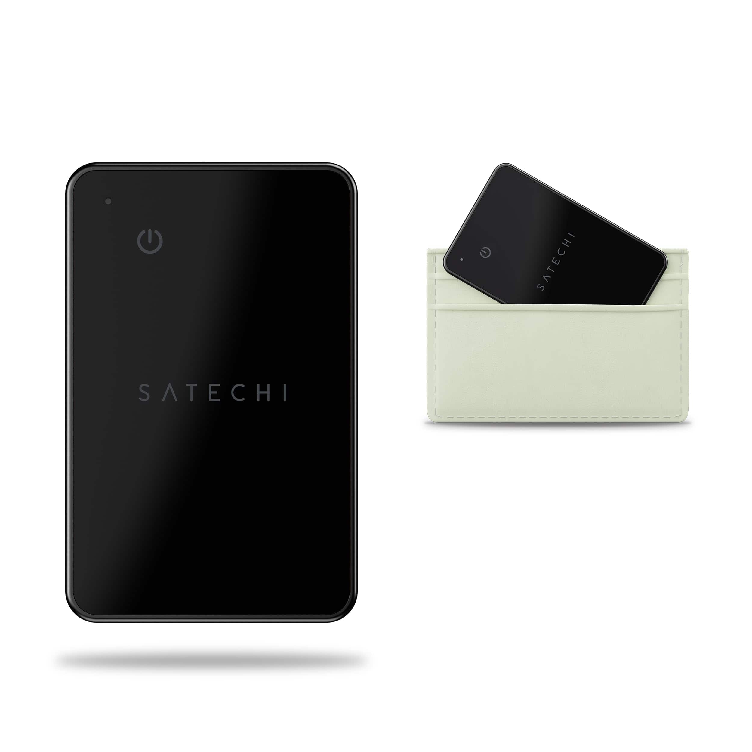 Satechi - FindAll Wallet Card with Find My, Wallet Tracker Card with Wireless Charging, Works with iPhone, iPad, Mac - Black