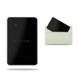 Satechi - FindAll Wallet Card with Find My, Wallet Tracker Card with Wireless Charging, Works with iPhone, iPad, Mac - Black