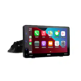 Jensen - 7" Portable Wireless Apple Carplay & Android Auto Car Stereo Screen | Dash & Windshield Mount Options | Bluetooth - Black