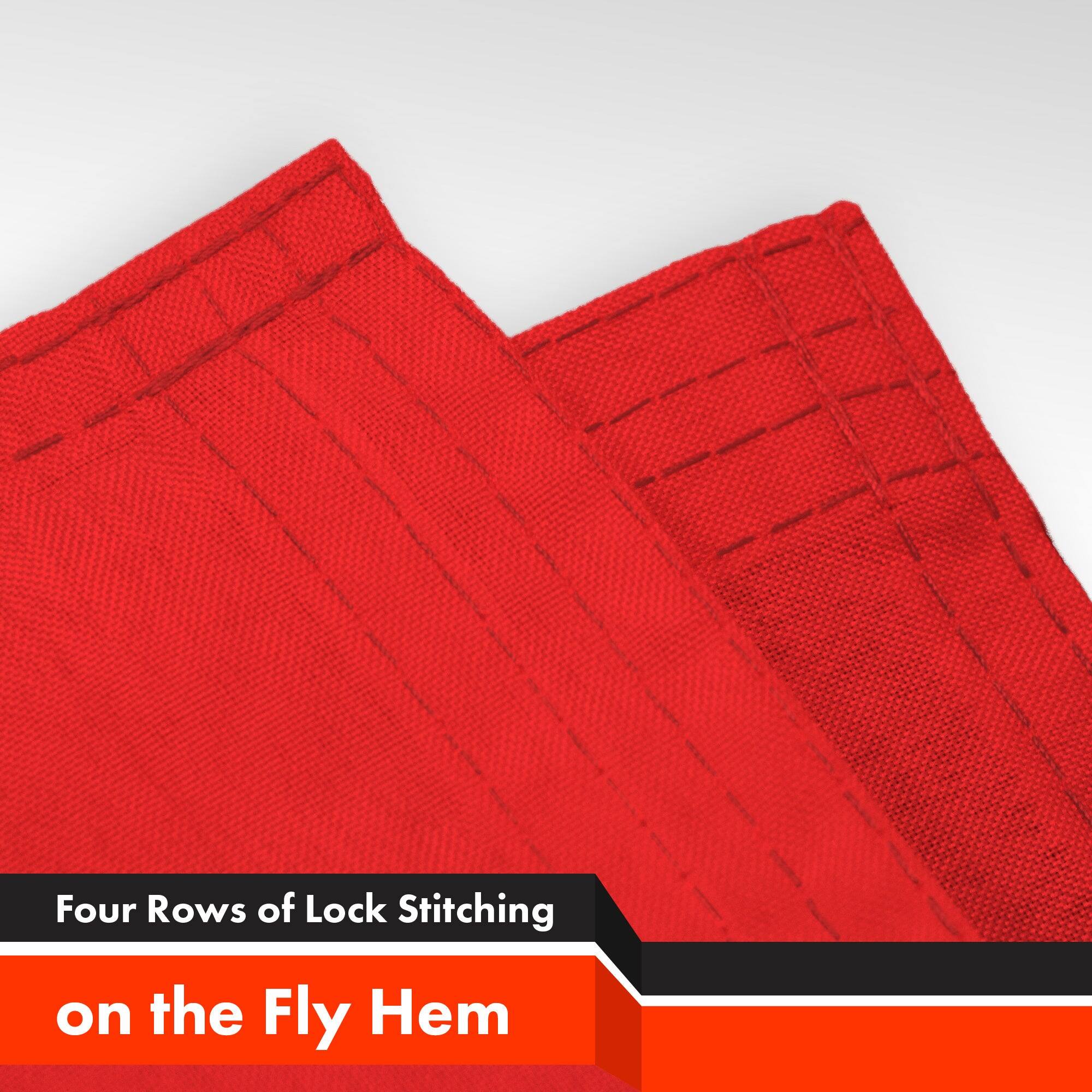 Four Rows of Lock Stitching on the Fly Hem