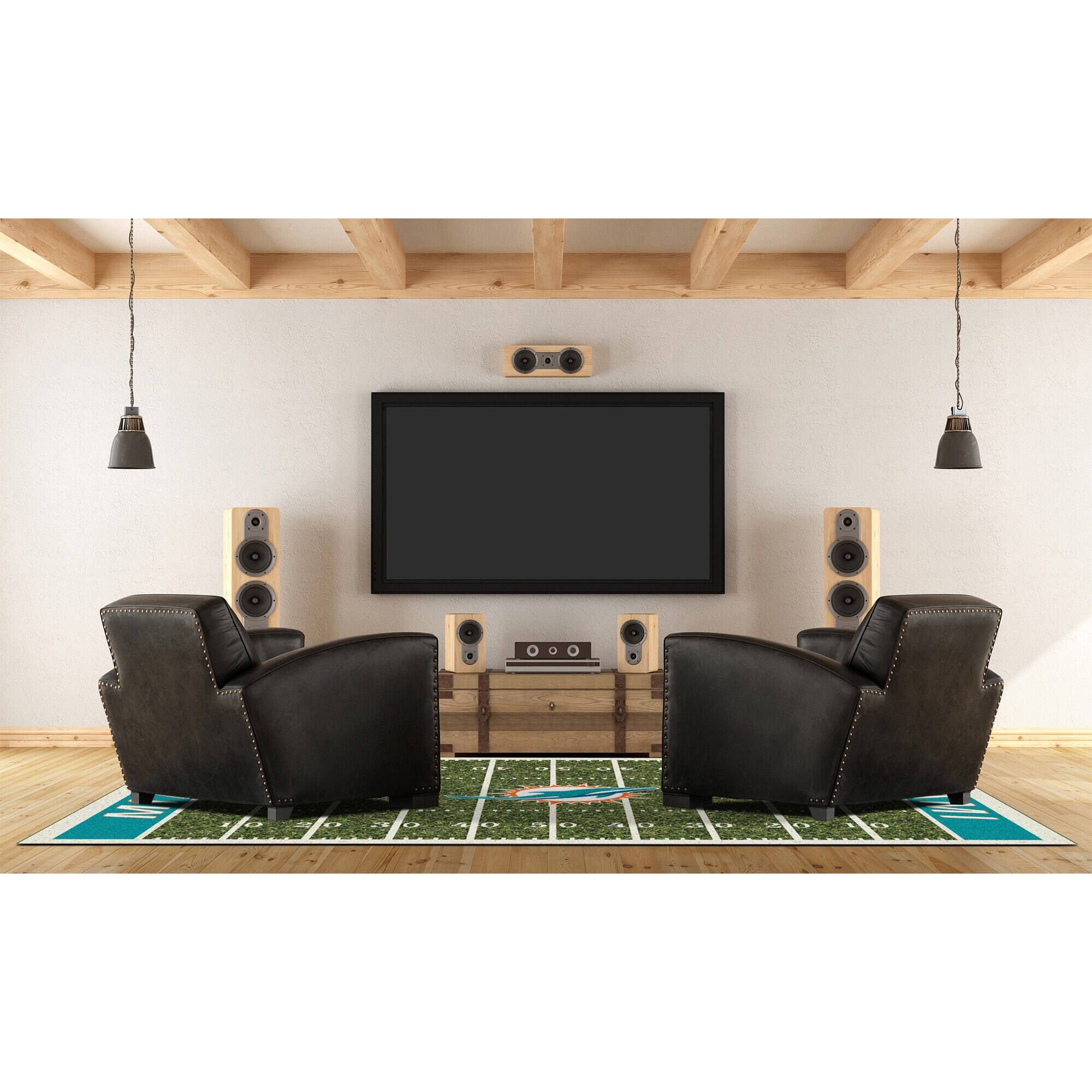 Alt View 1. Imperial - Miami Dolphins 5'4'' x 7'8'' Home Field Rug - Multicolor.