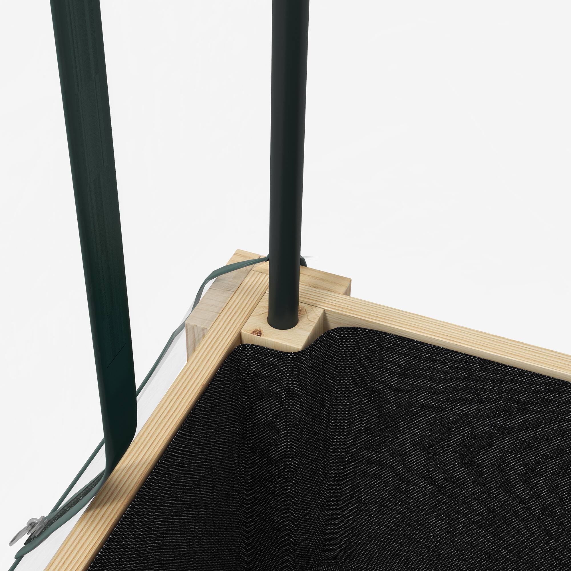 Alt View 7. Outsunny - Raised Garden Bed with Plastic Greenhouse Cover and Bed Liner, Outdoor Elevated Wood Planter Box.