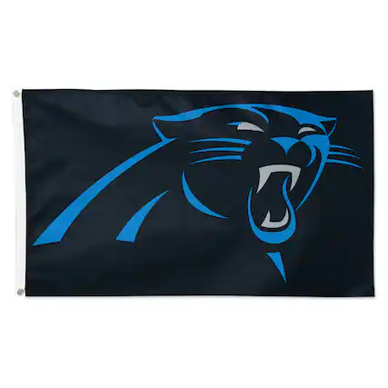 Front. WinCraft - Carolina Panthers 3' x 5' Primary Logo Single-Sided Flag - Multicolor.