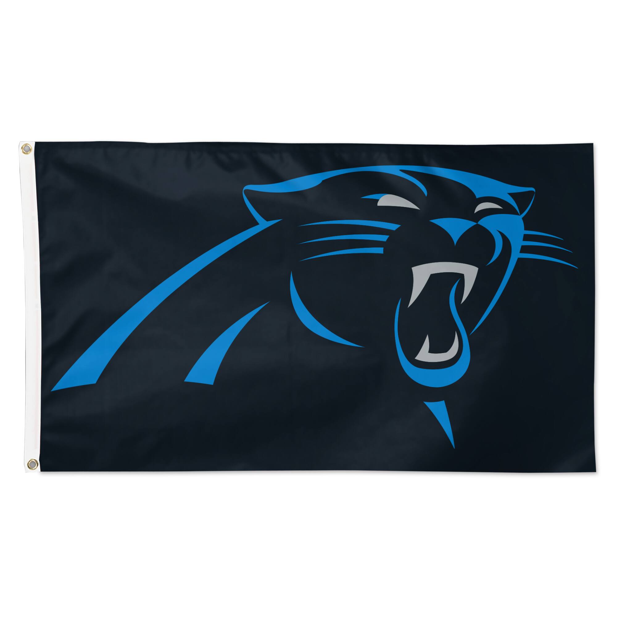 Front. WinCraft - Carolina Panthers 3' x 5' Primary Logo Single-Sided Flag - Multicolor.